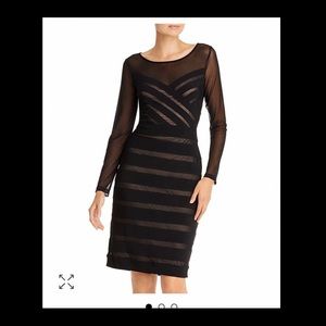 Adrianna Papell Illusion Banded Dress Size 6